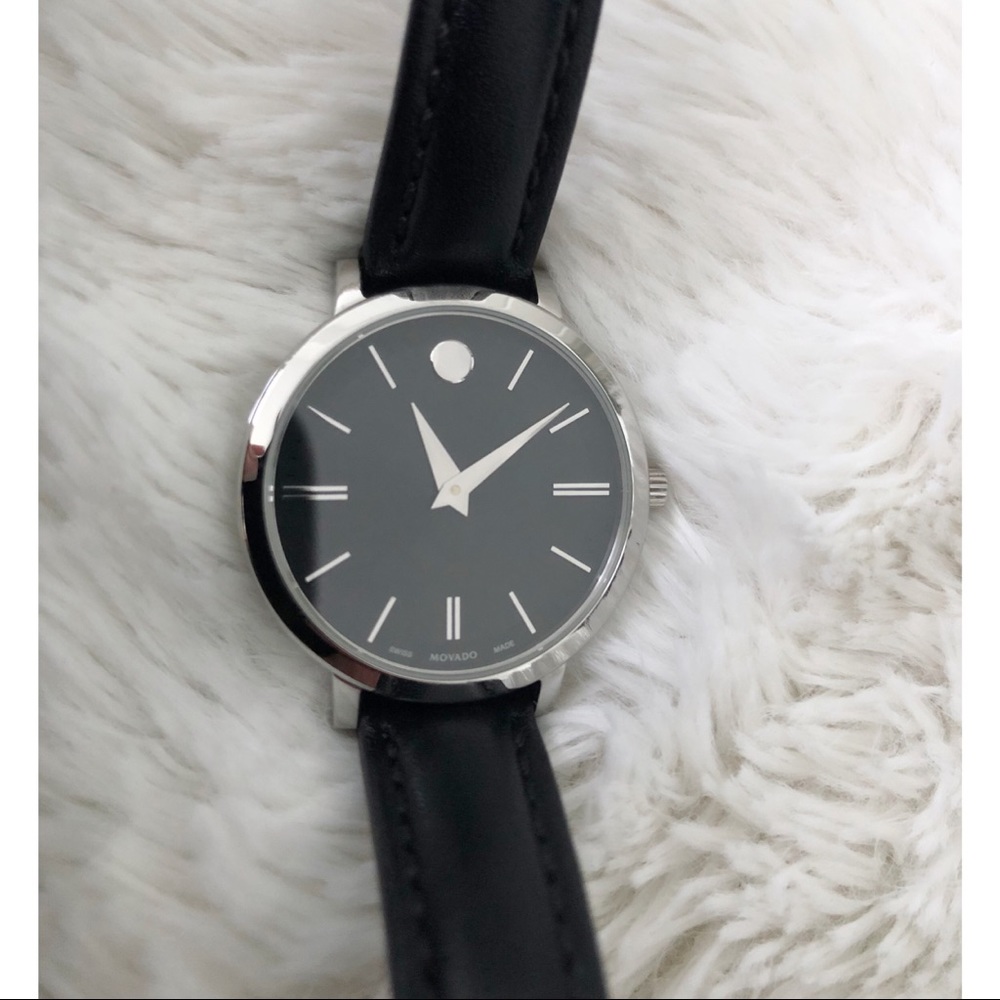 Movado Women’s Ultra Slim 28mm Strap Watch Black - Picture 8 of 8